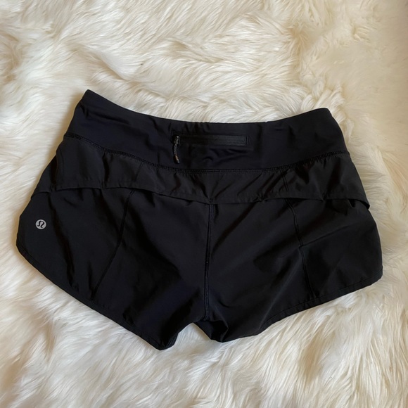 Black lululemon speed up shorts - Picture 2 of 3